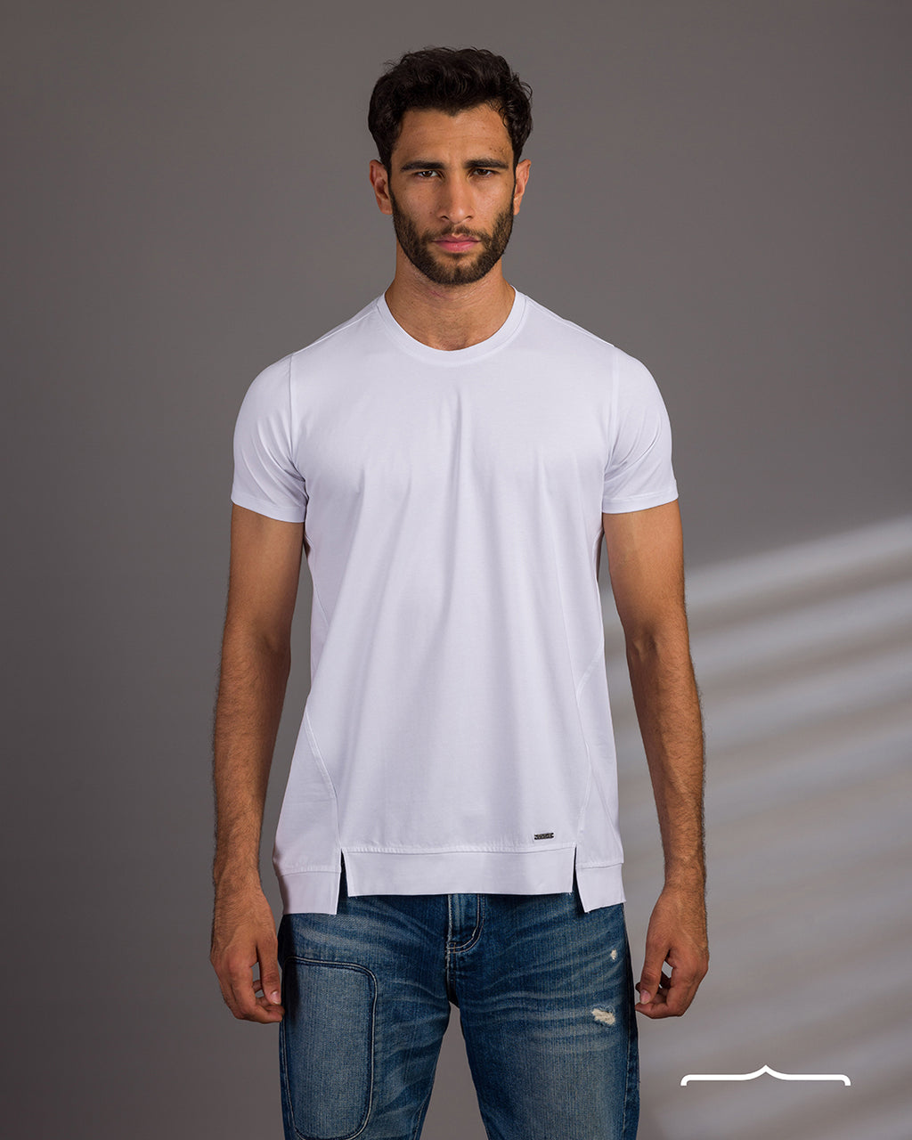 Side Split Volume 2 T-Shirt in White