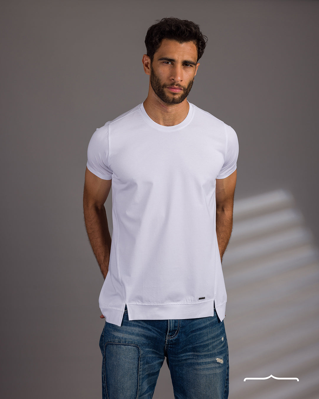 Side Split Volume 2 T-Shirt in White