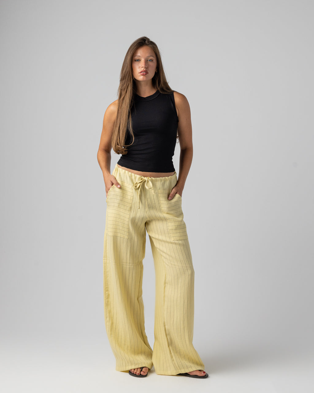 Striped Pants in Yellow