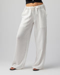 Striped Pants in White