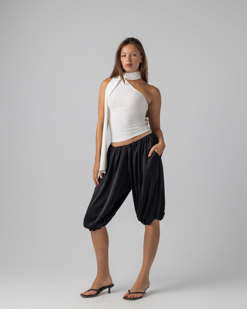 Satan Capris in Black