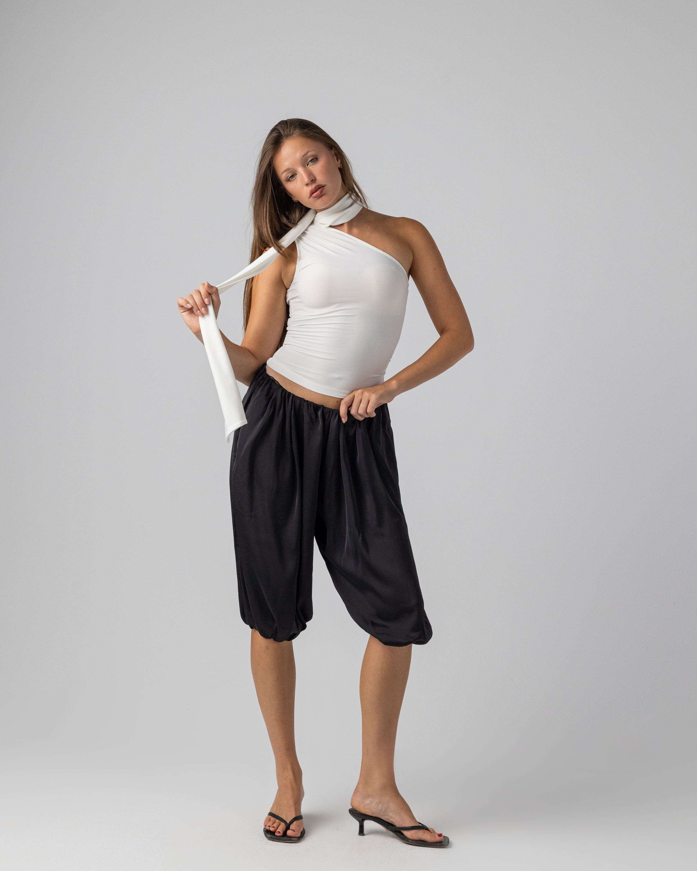 Satan Capris in Black