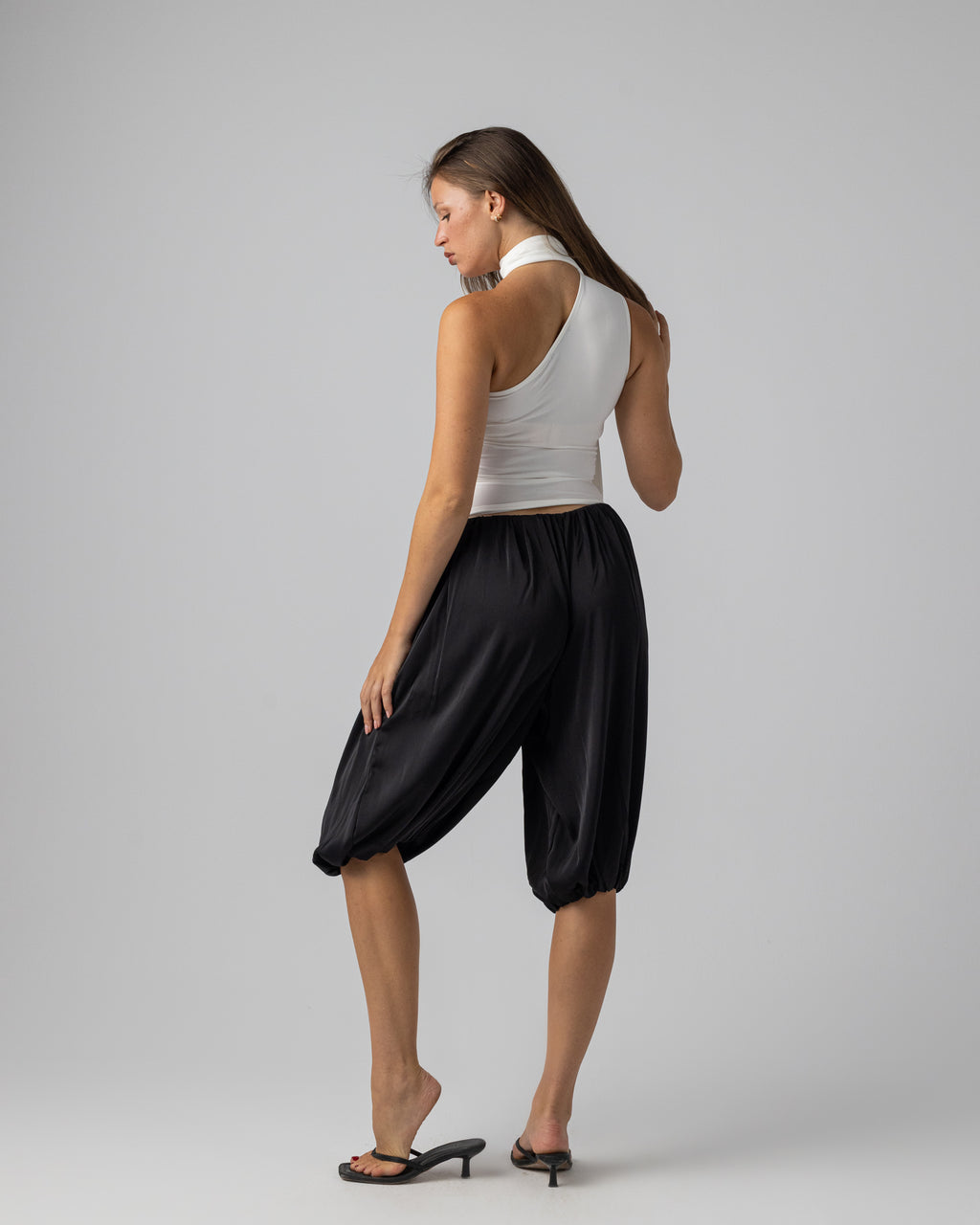 Satan Capris in Black