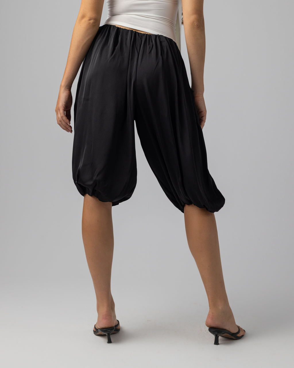 Satan Capris in Black