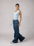 RIB V Core Top in Baby Blue