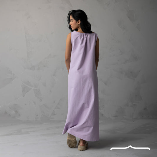 Poplin dress in Lavender