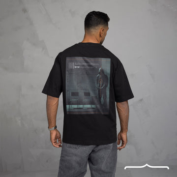 Unknown Oversize T shirt in Black and Orange