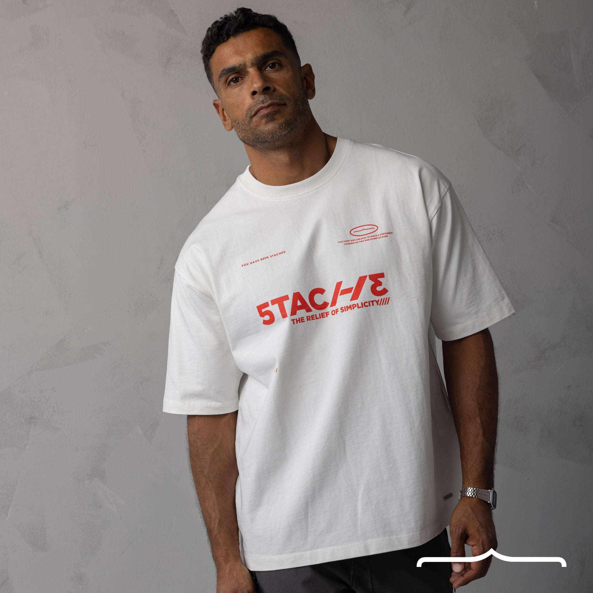 5TAC113 Oversize T shirt in White