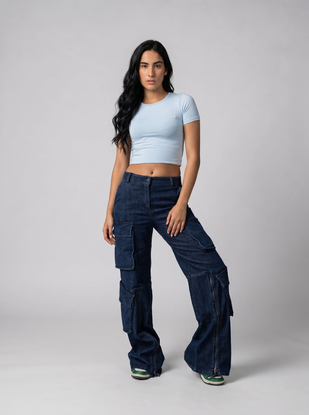 Solid color basic Top in BabyBlue