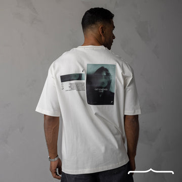 Blurred Oversize T shirt in White