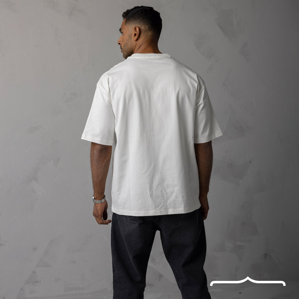 Puffy Jacket Oversized T- shirt in White