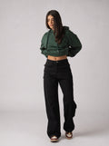 Layered denim in Black