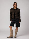 Genuine Suede jacket with front pockets
