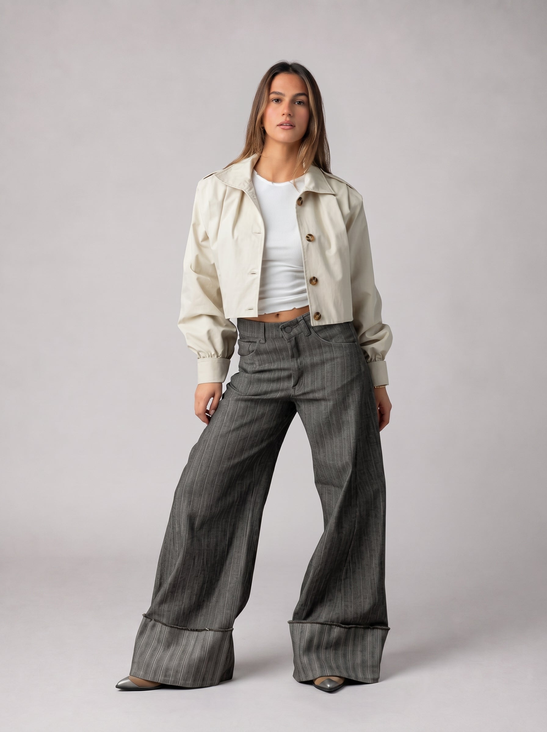 Trench Jacket in Beige