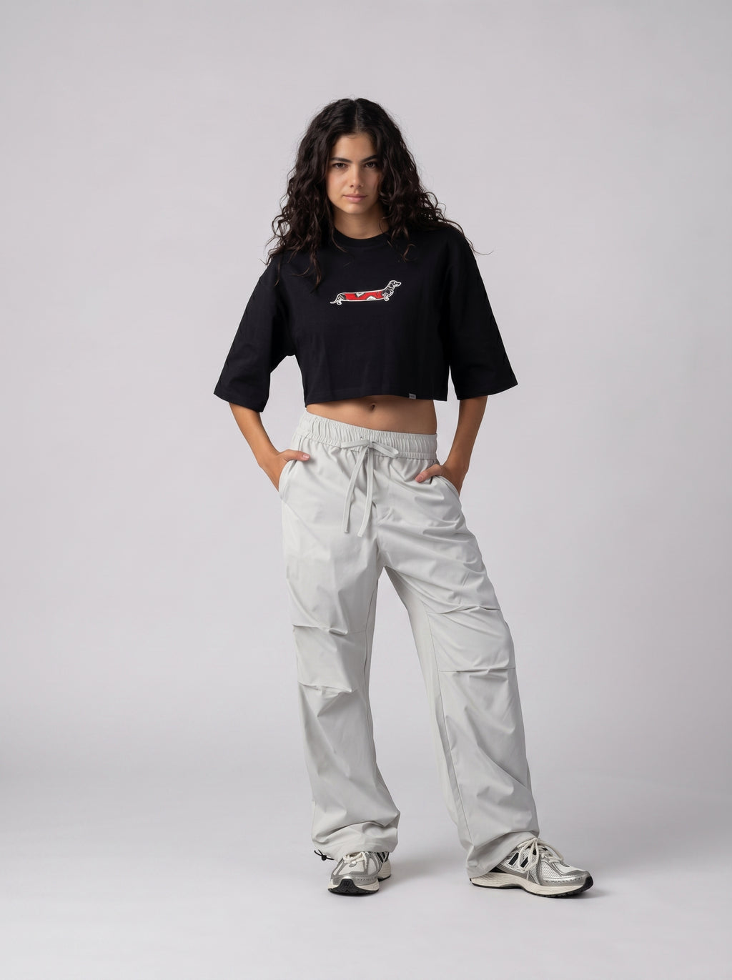 Parachute pants in Light Grey