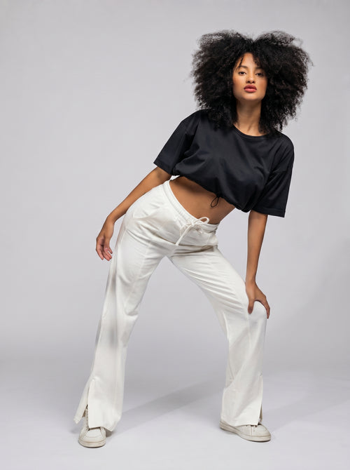 Adjustable Crop Top in Black