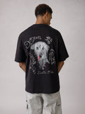 Dalmatian Sketch Oversized T-shirt in Black