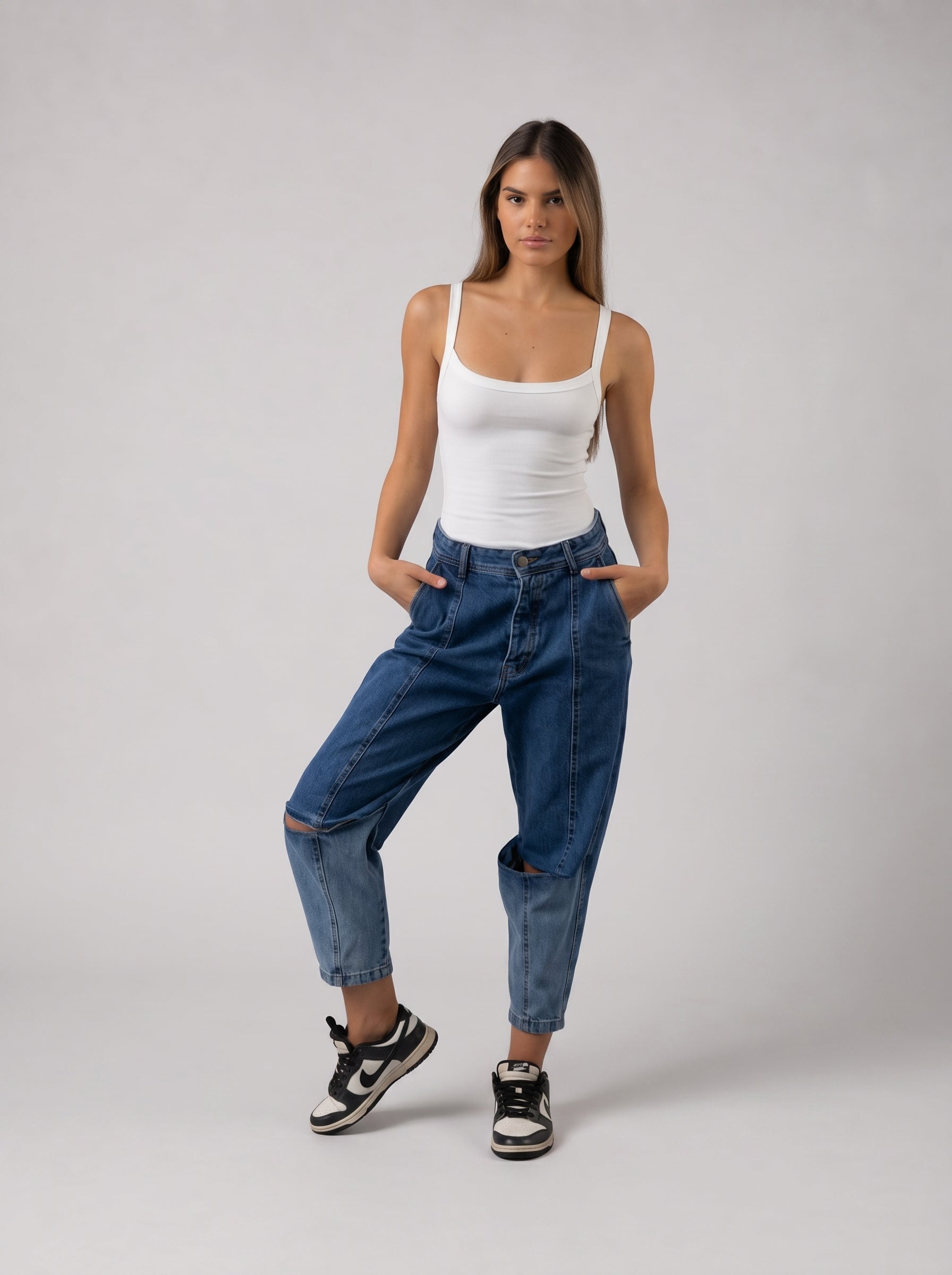 Cutout Denim in Blue