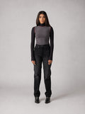 High neck Black x Grey Top