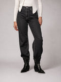 Stitched Jeans in Washed Grey