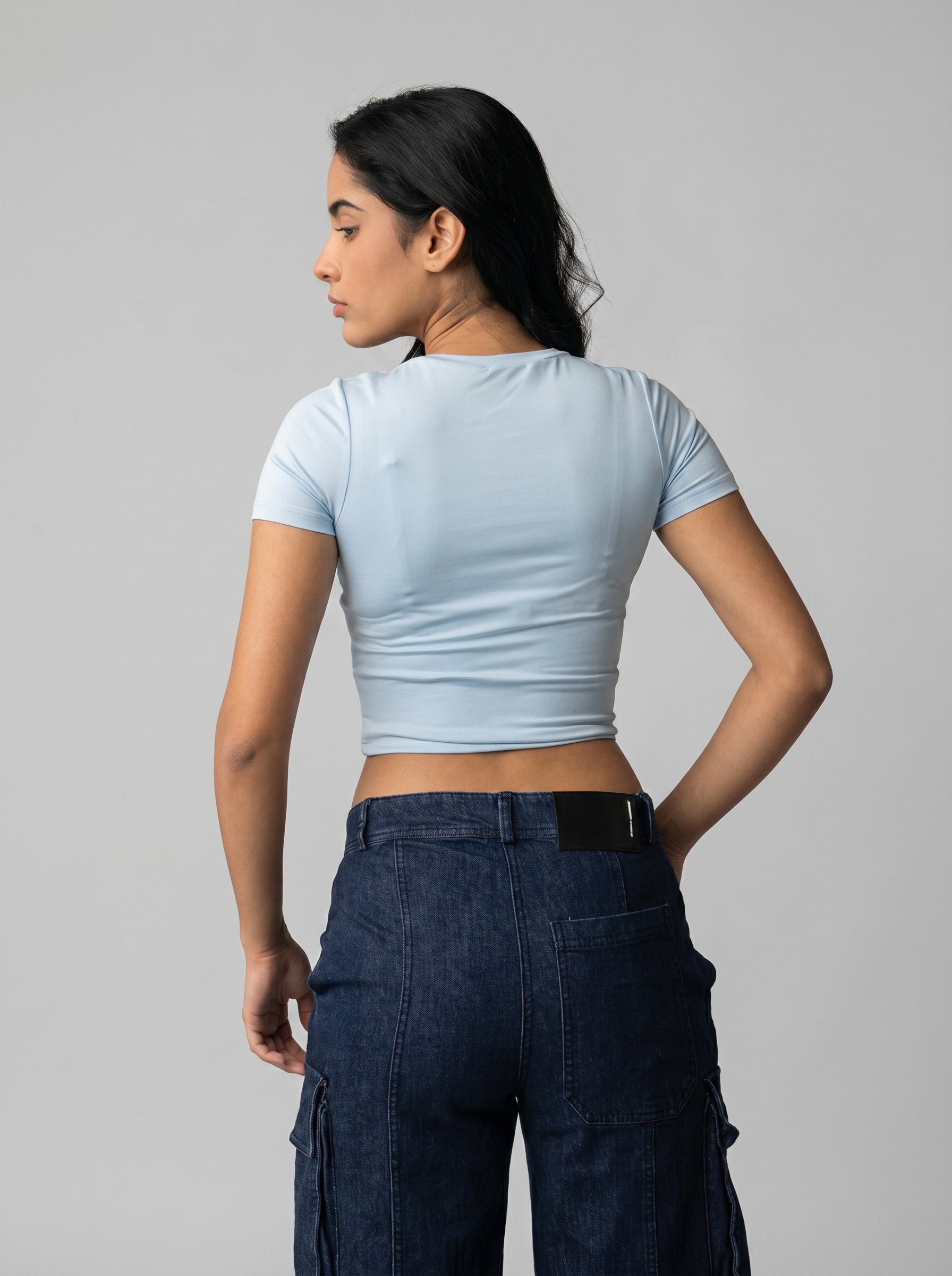 Solid color basic Top in BabyBlue