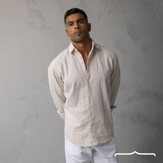 Linen Shirt in Beige