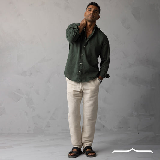 linen pants in Beige