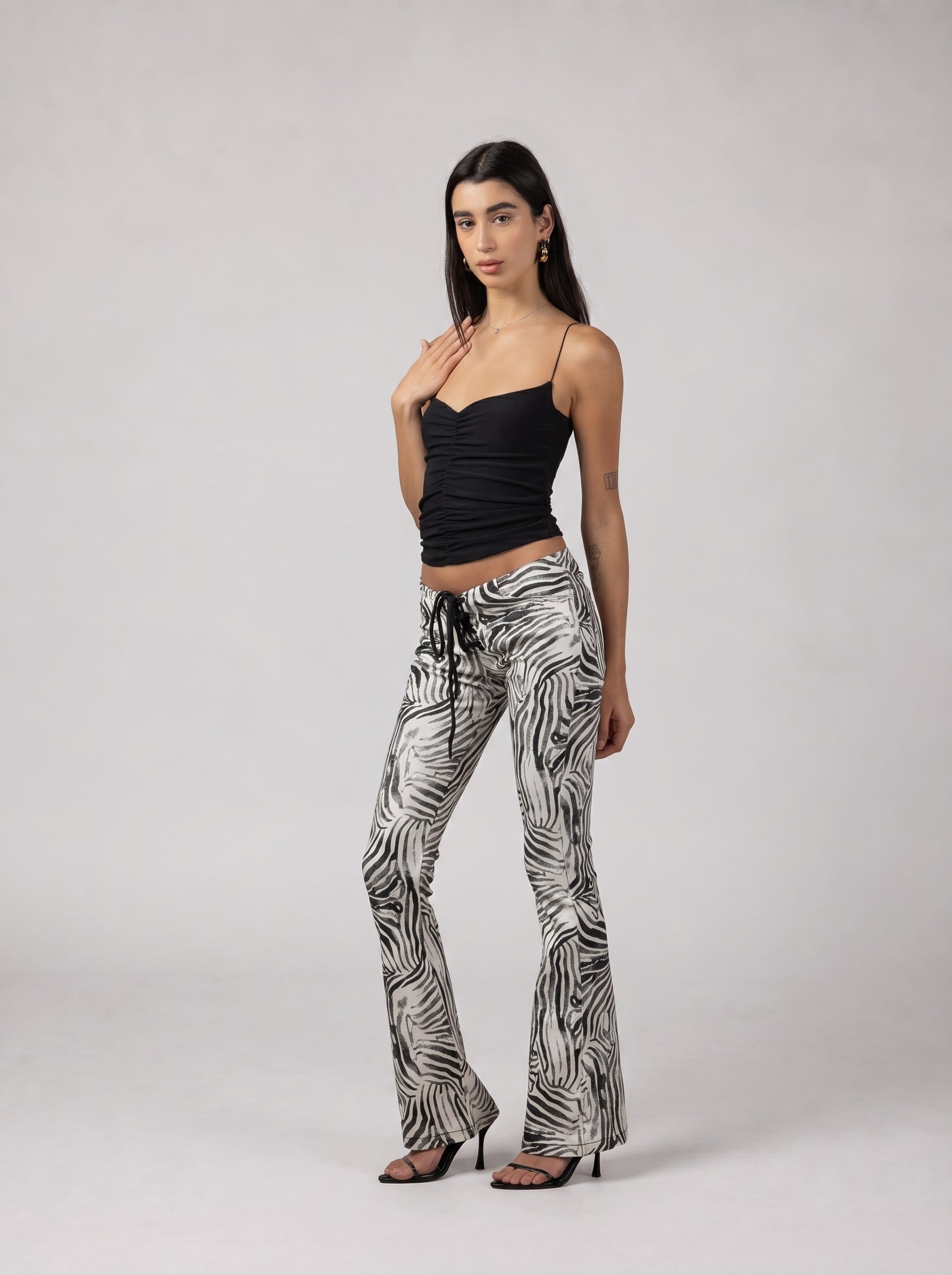 Wild Denim Zebra Pants
