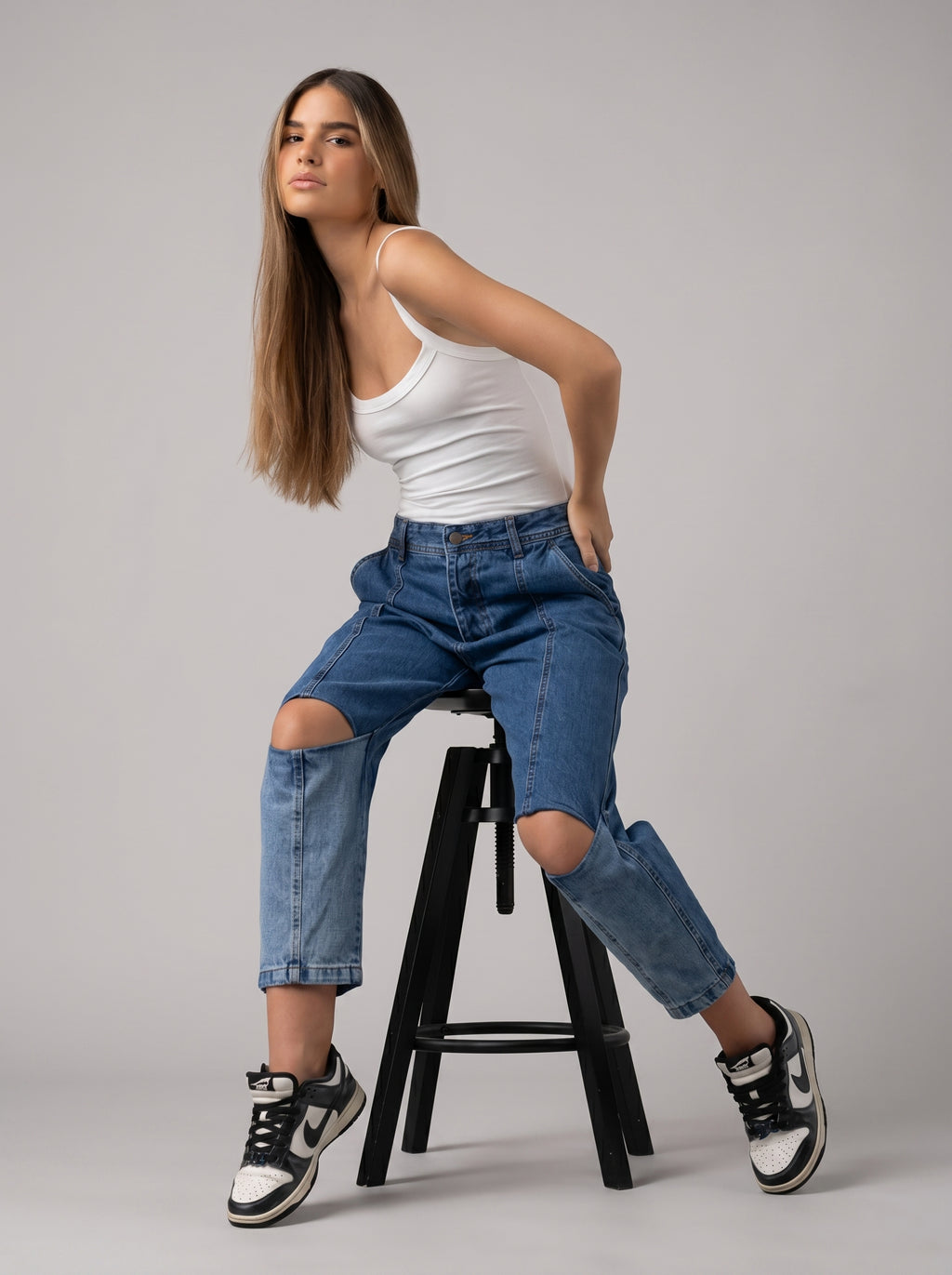 Cutout Denim in Blue