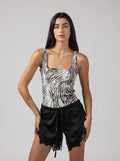 Wild Denim Zebra Bodysuit