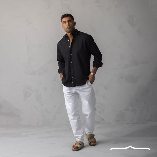 Linen Shirt in Black