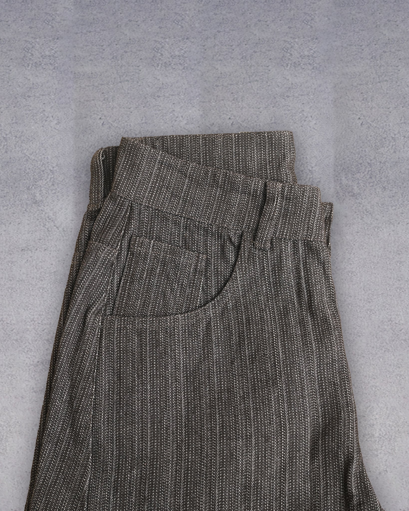 Low waist wide leg cuffed denim in Brown for women