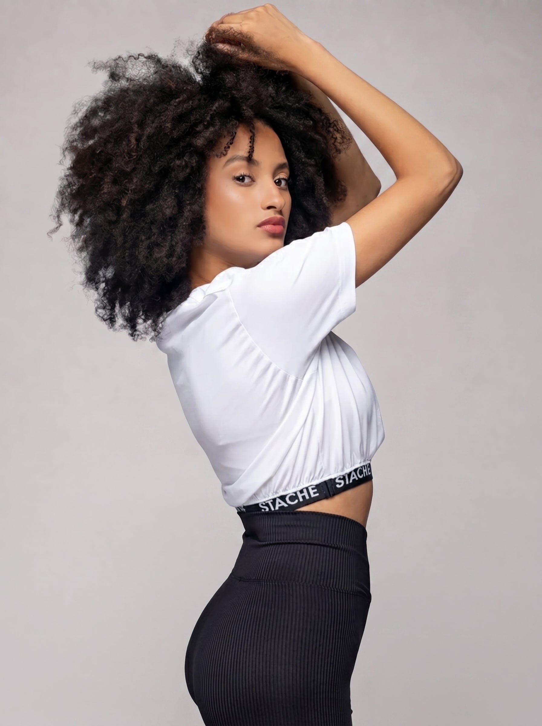 Stache Crop-Top in White