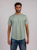 Curved Hem Volume 2 T-Shirt in Pistachio