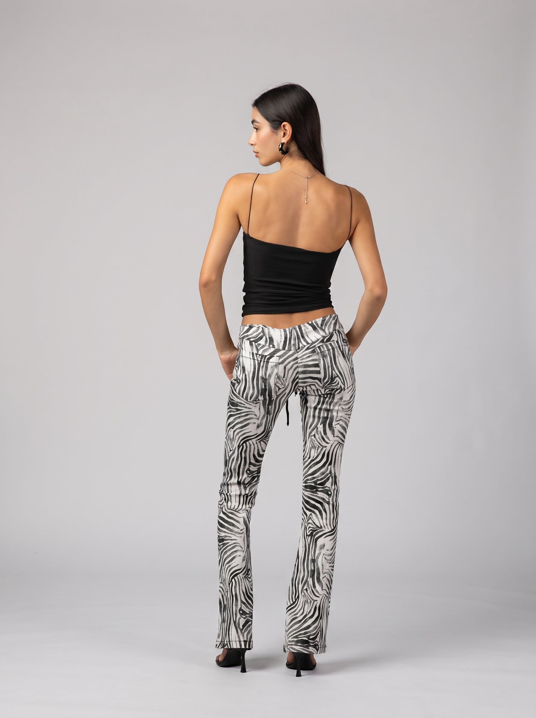 Wild Denim Zebra Pants