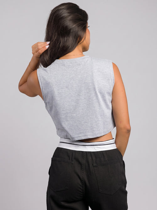 Basic Crop Top in Grey