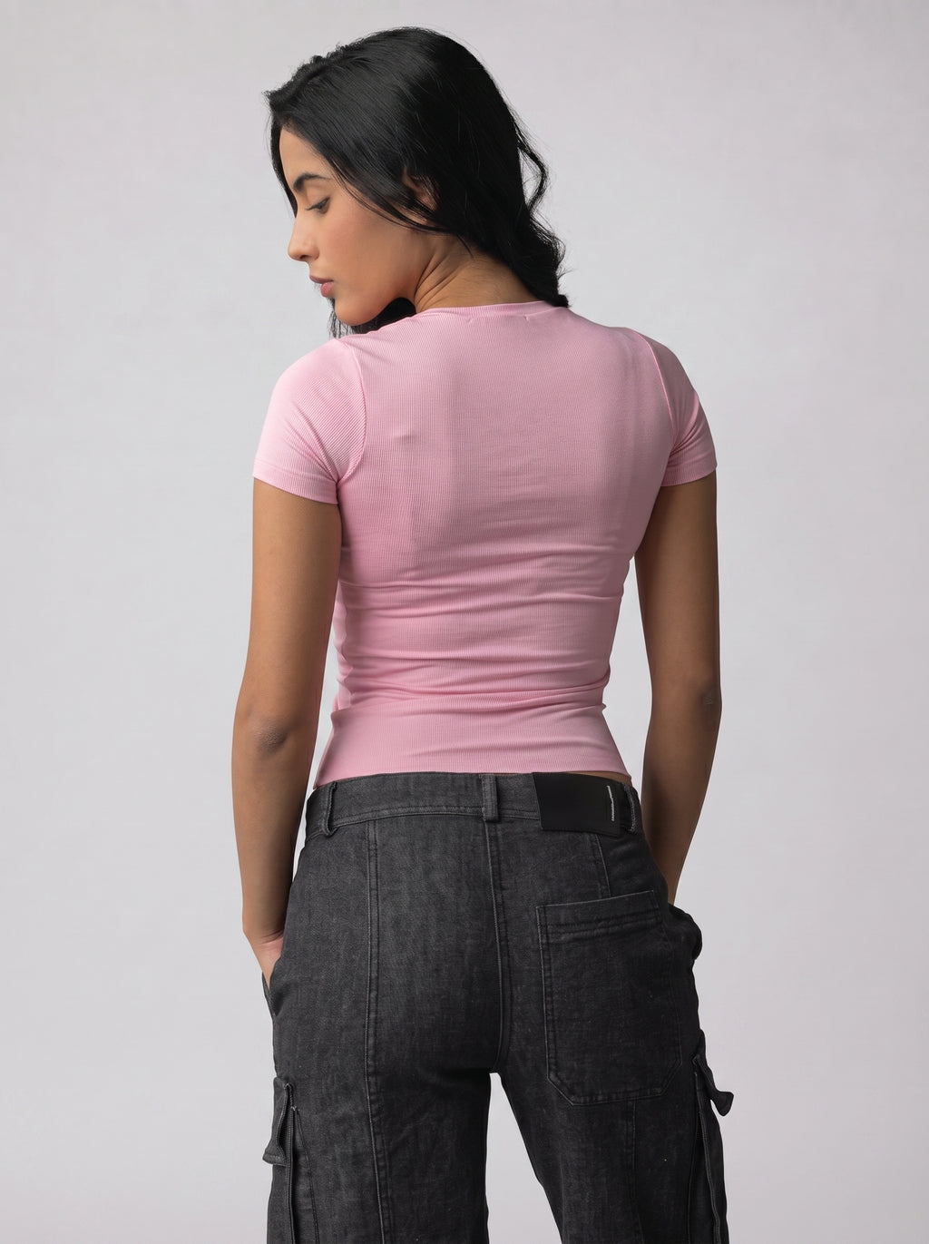 Solid color basic Top in Pink