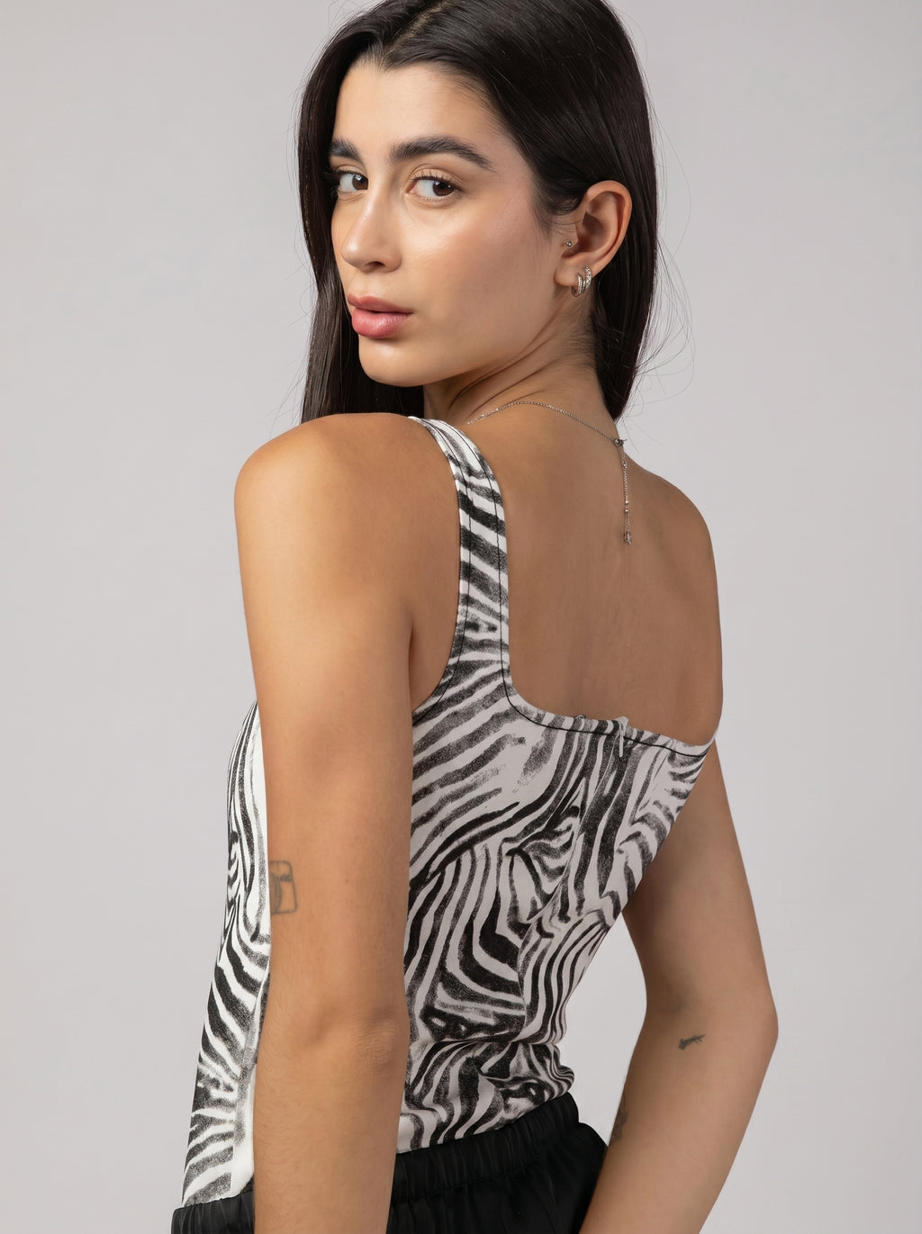 Wild Denim Zebra Bodysuit