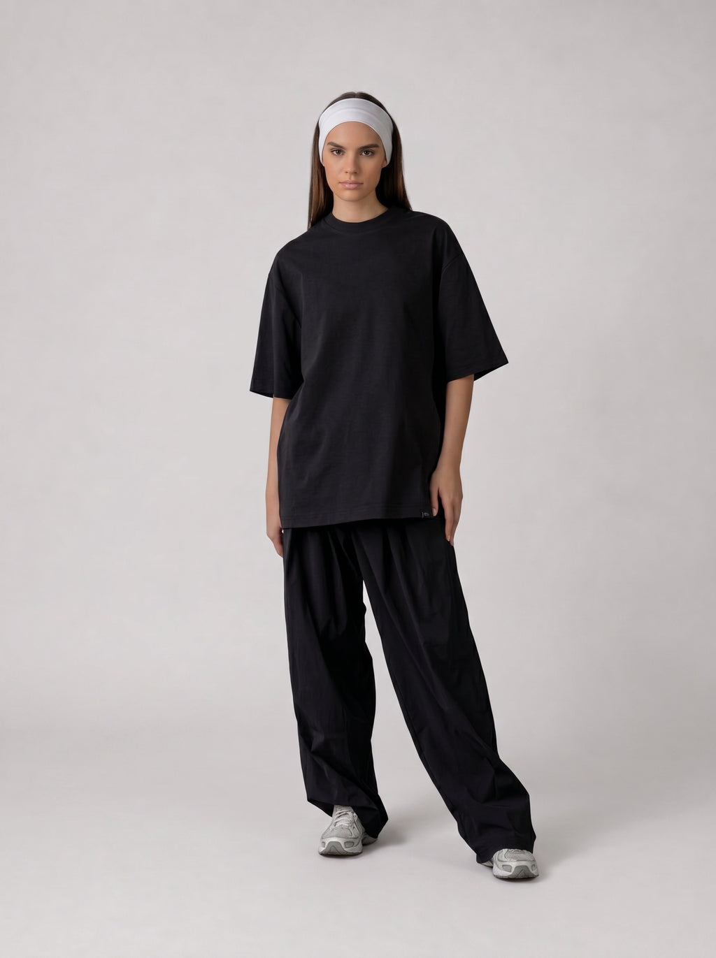 Dalmatian Sketch Oversized T-shirt in Black