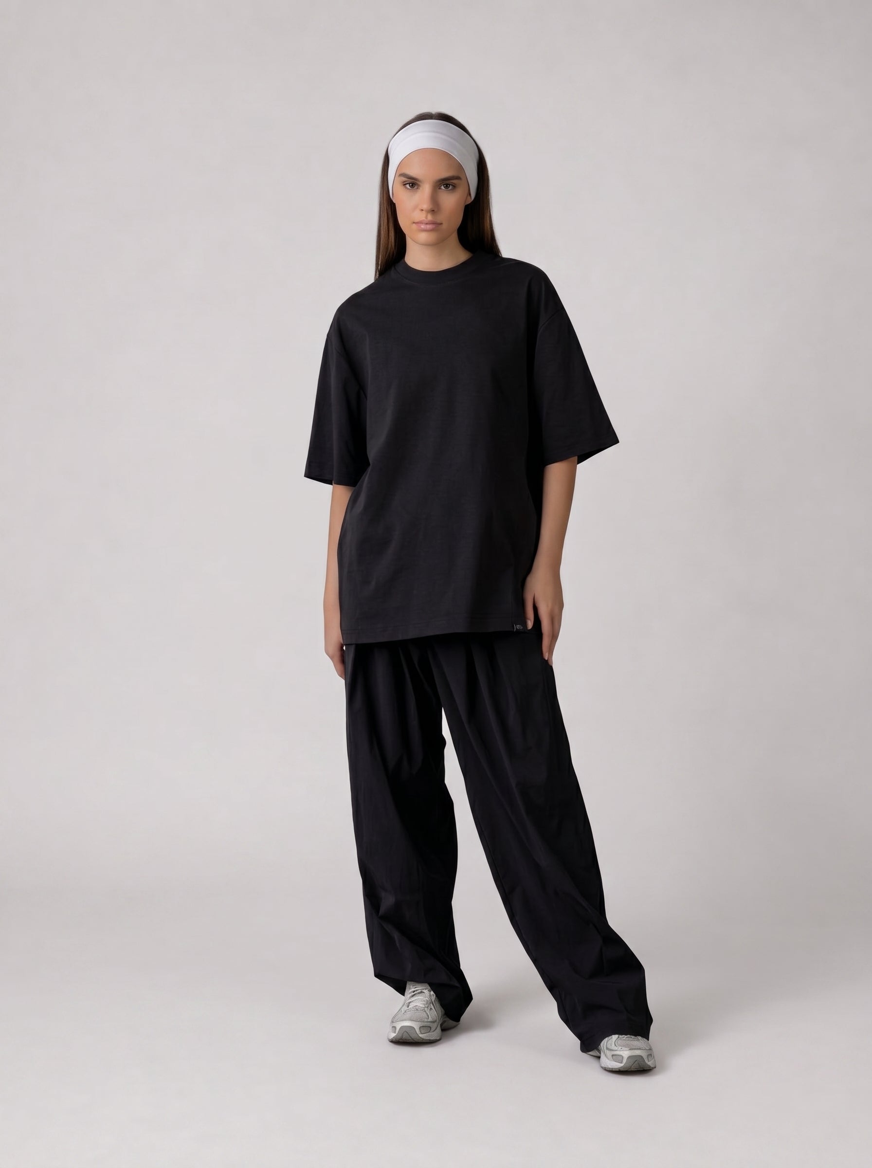 Dalmatian Sketch Oversized T-shirt in Black
