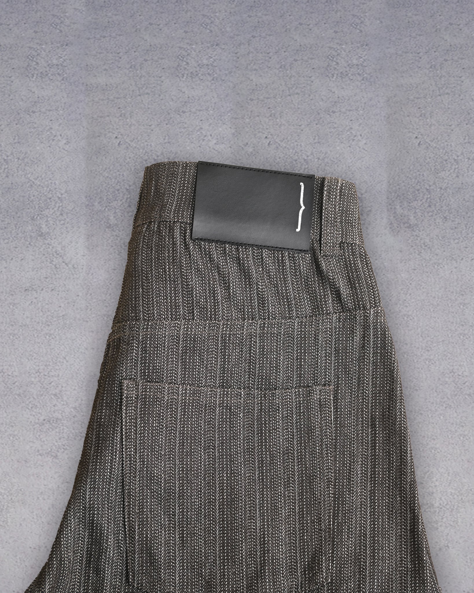 Low waist wide leg cuffed denim in Brown stahce egypt for women