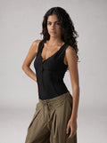 Raw Edge top Volume 2 in Black
