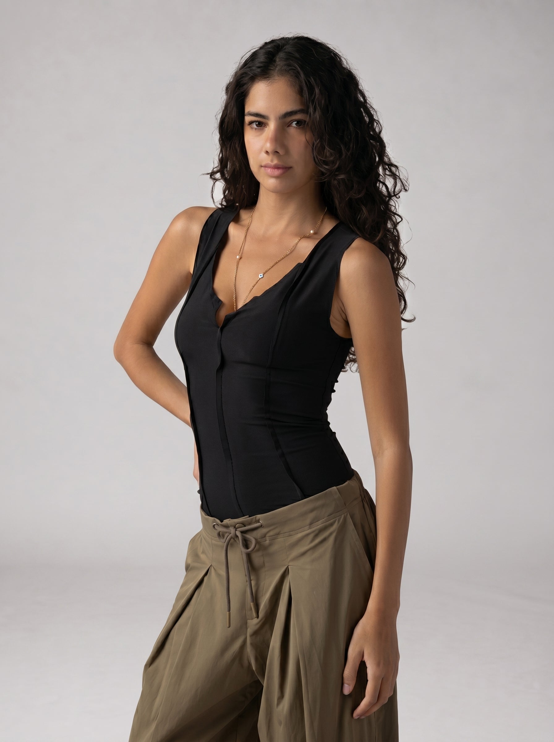 Raw Edge top Volume 2 in Black