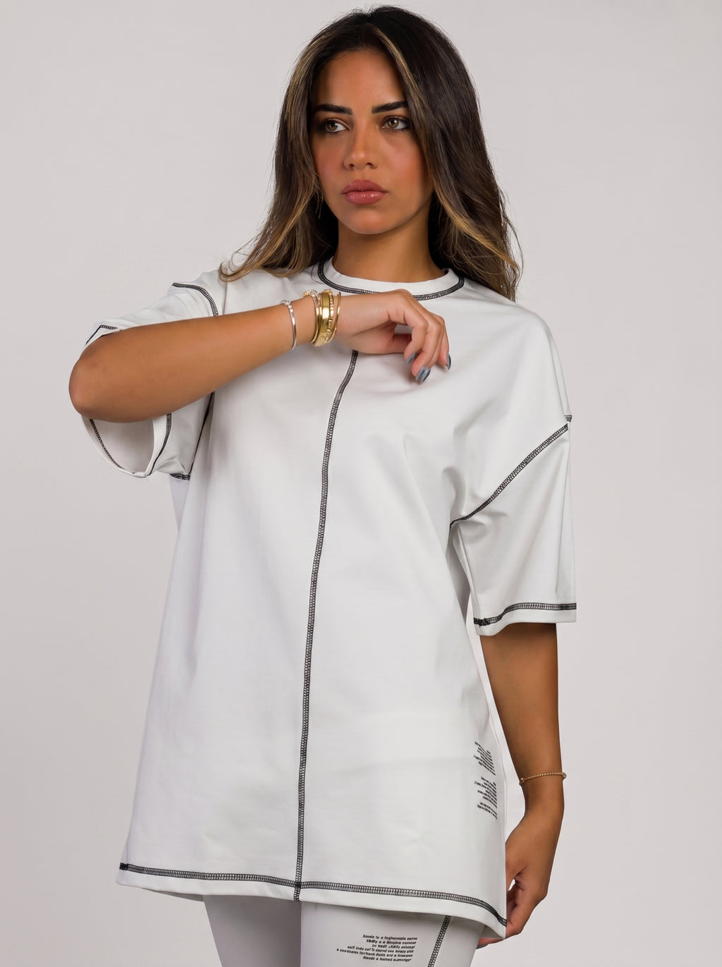 Stitched set in White