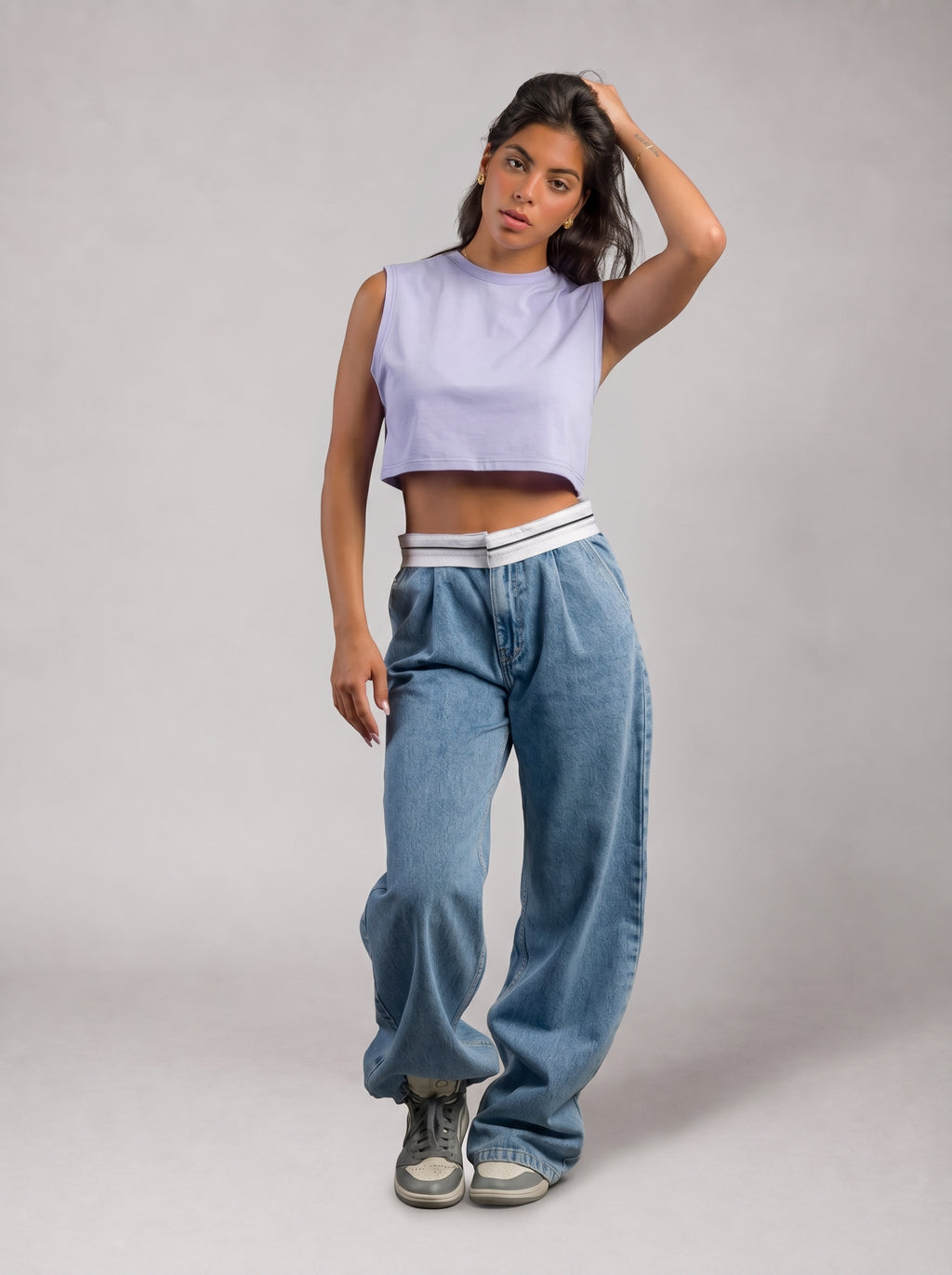 Basic Crop Top in Lavender