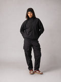 Adjustable pants set in Black
