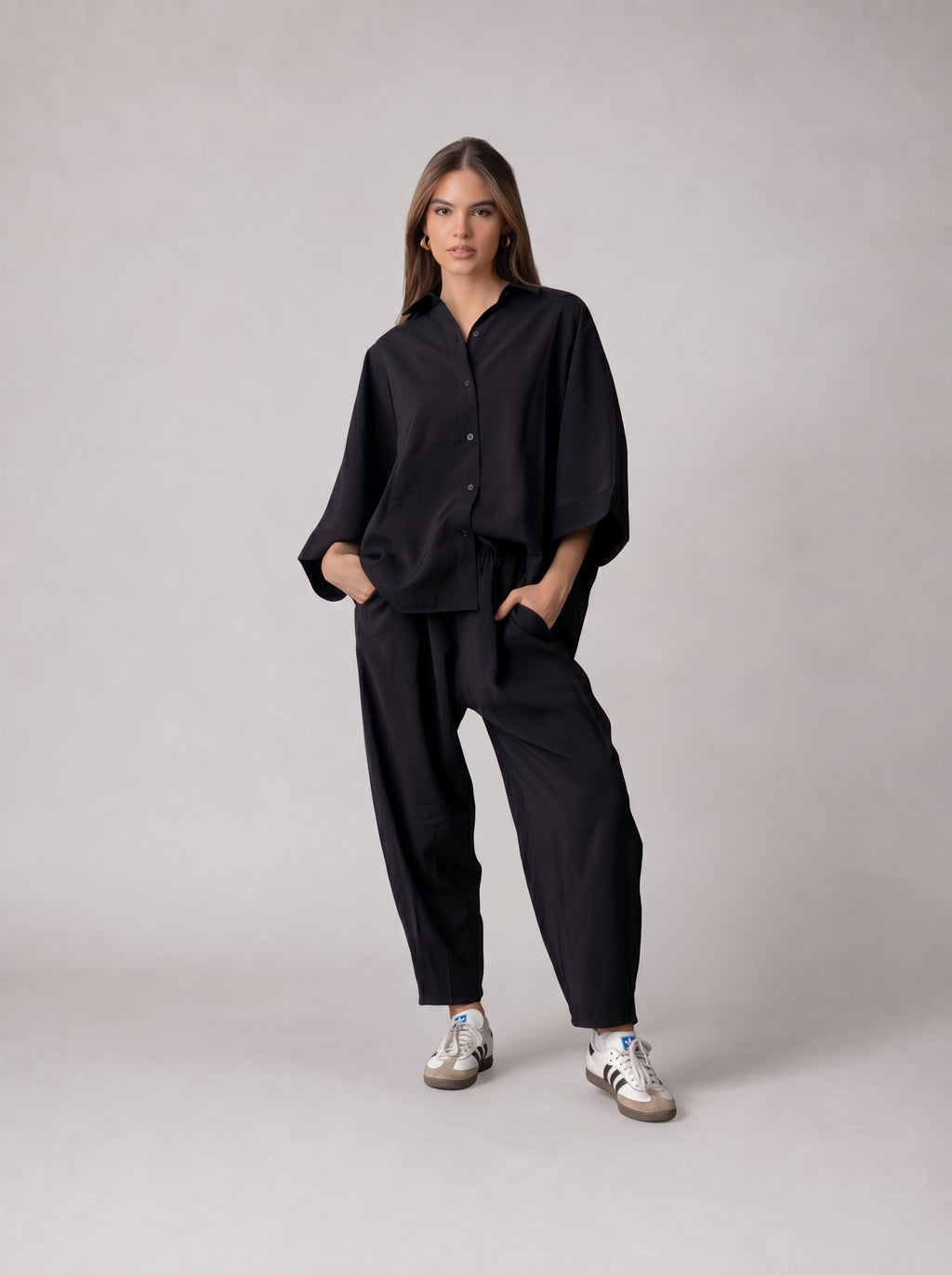 Boxy Flow Set in Black