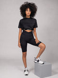 Stache Crop-Top in Black