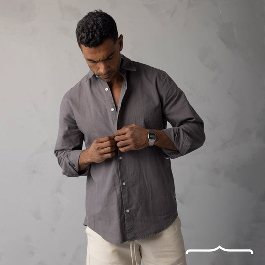 Linen Shirt in Grey