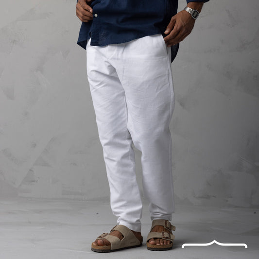 linen pants in White